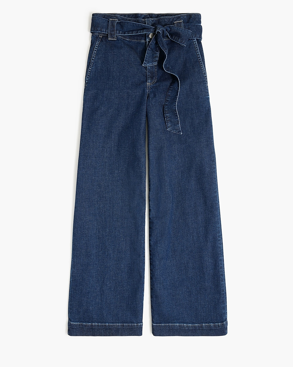 Wide-leg paper-bag denim trouser | J.Crew Factory
