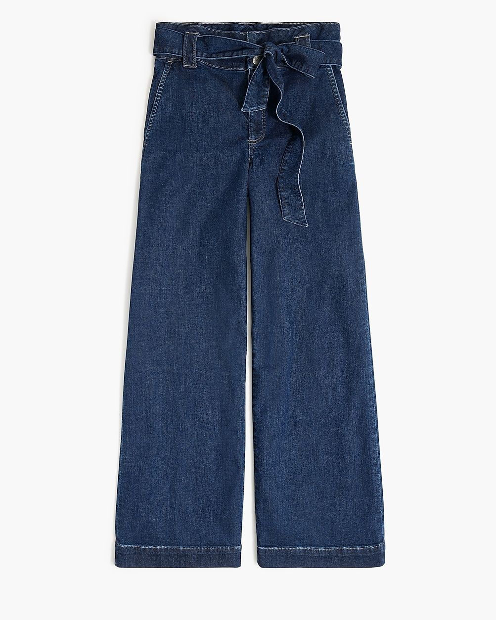 Wide-leg paper-bag denim trouser | J.Crew Factory