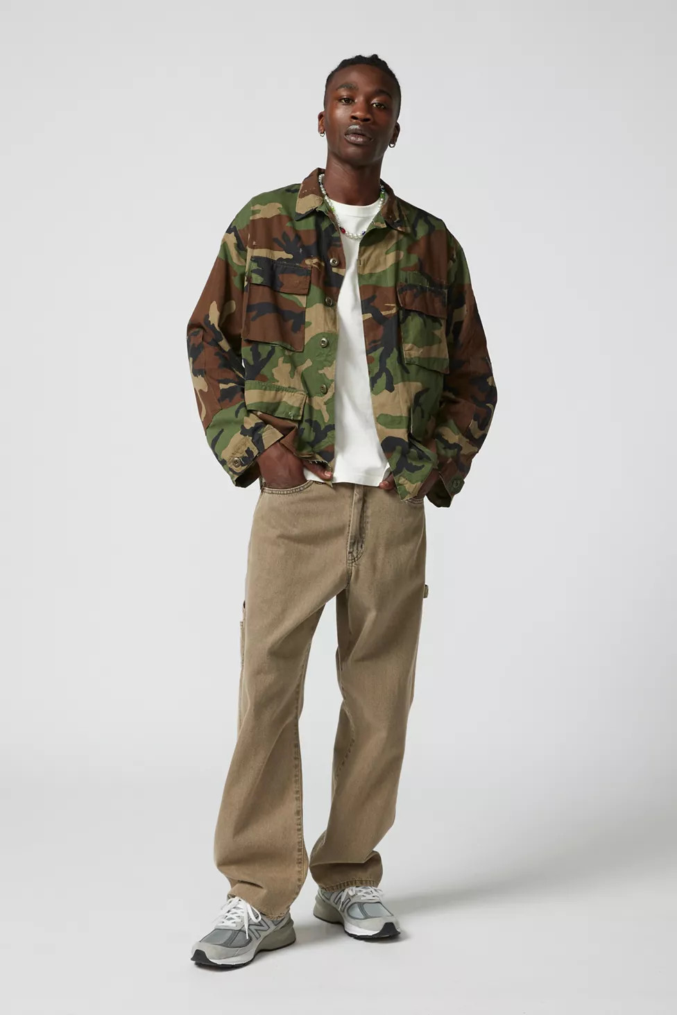 Urban Renewal Remade Cropped Camo Jacket | Urban Outfitters (US and RoW)