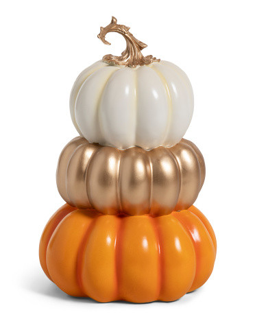 25in Outdoor Safe Resin Stacked Pumpkins | Pillows & Decor | Marshalls | Marshalls