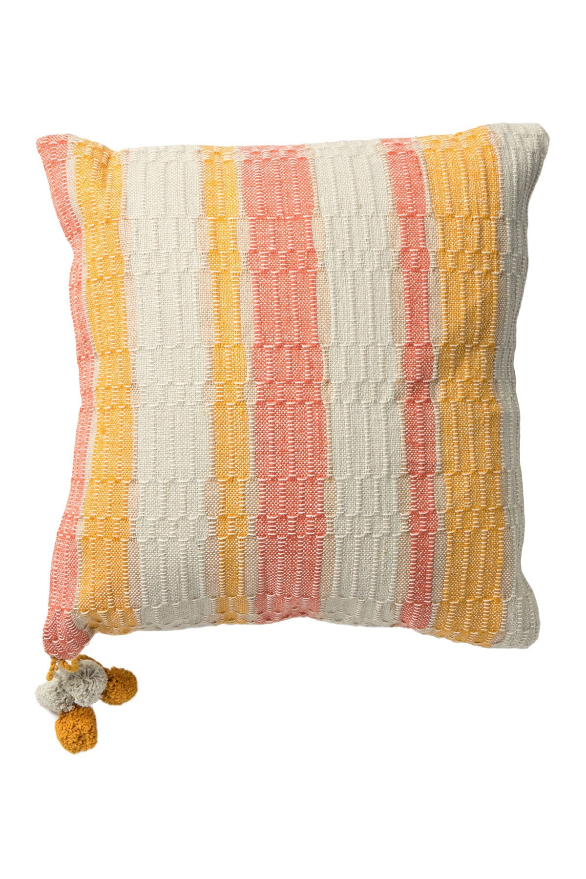 Striped Pompom Pillow - 18" x 18 | Nordstrom Rack
