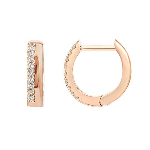 PAVOI Rose Gold Huggie - Bar | Amazon (US)
