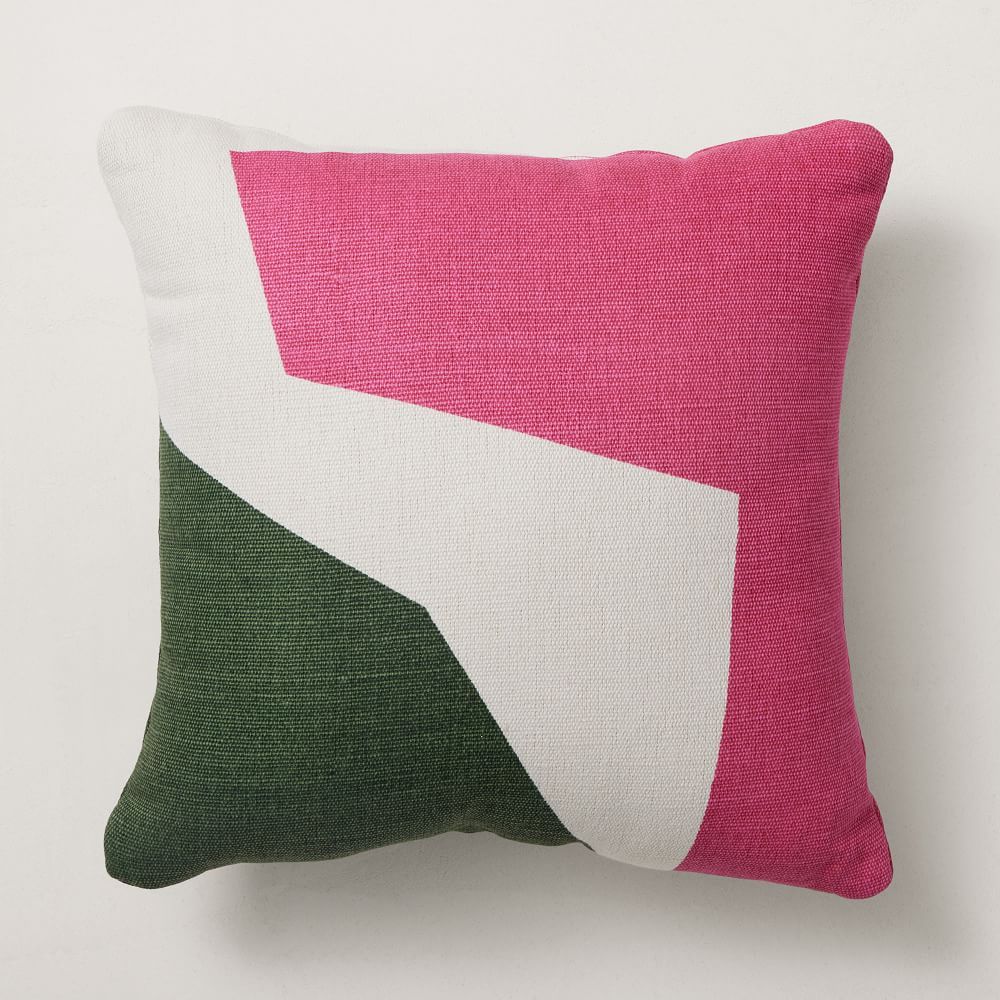 Corner Colorblock Indoor/Outdoor Pillow | West Elm (US)