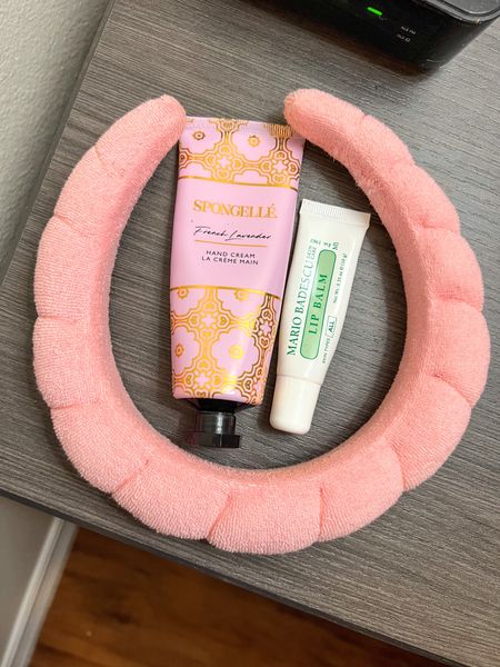 What’s on my nightstand?
Pink spa headband
Mario Badescu lip balm
Spongellé 
French lavender hand cream
Gift ideas
Amazon finds
Affordable 
Ulta beauty 
On vacation 

#LTKbeauty #LTKtravel #LTKunder50