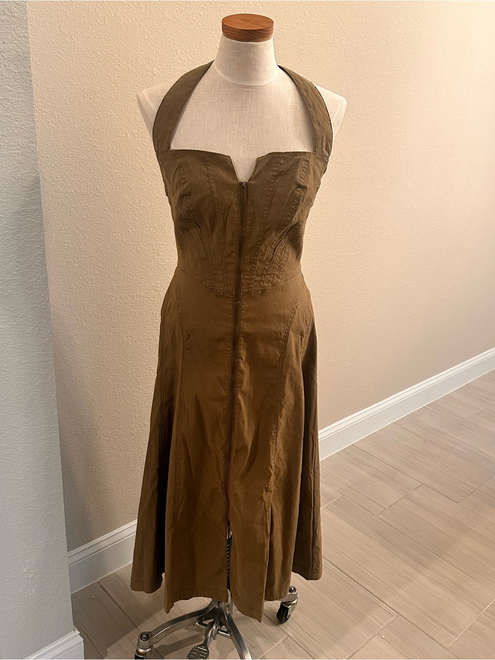 Anthropologie Olive Strapless Halter Midi Dress | Poshmark
