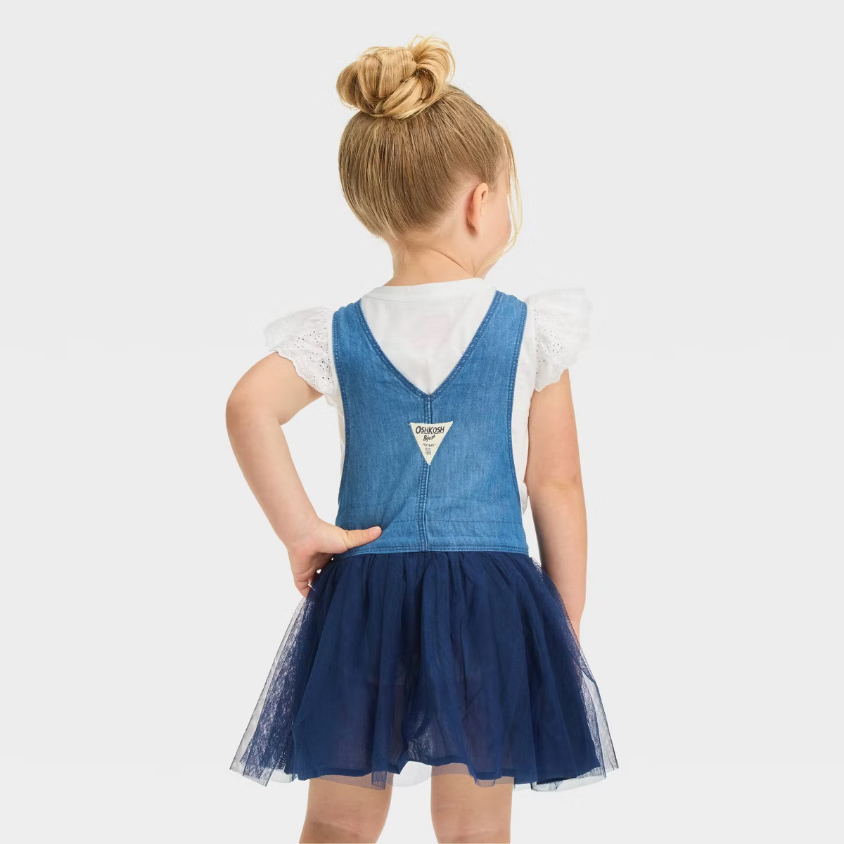 OshKosh B'gosh Toddler Girls' Denim Tulle Skirtall - Navy Blue | Target