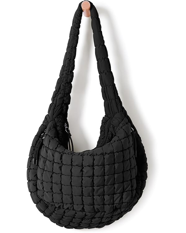 ODODOS Quilted Carryall Tote Bag for Women Crossbody Large Hobo Lightweight Padding Shoulder Bag | Amazon (US)