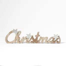 STANDING DECS_MR Christmas Word w Stars / Natural | Bed Bath N' Table