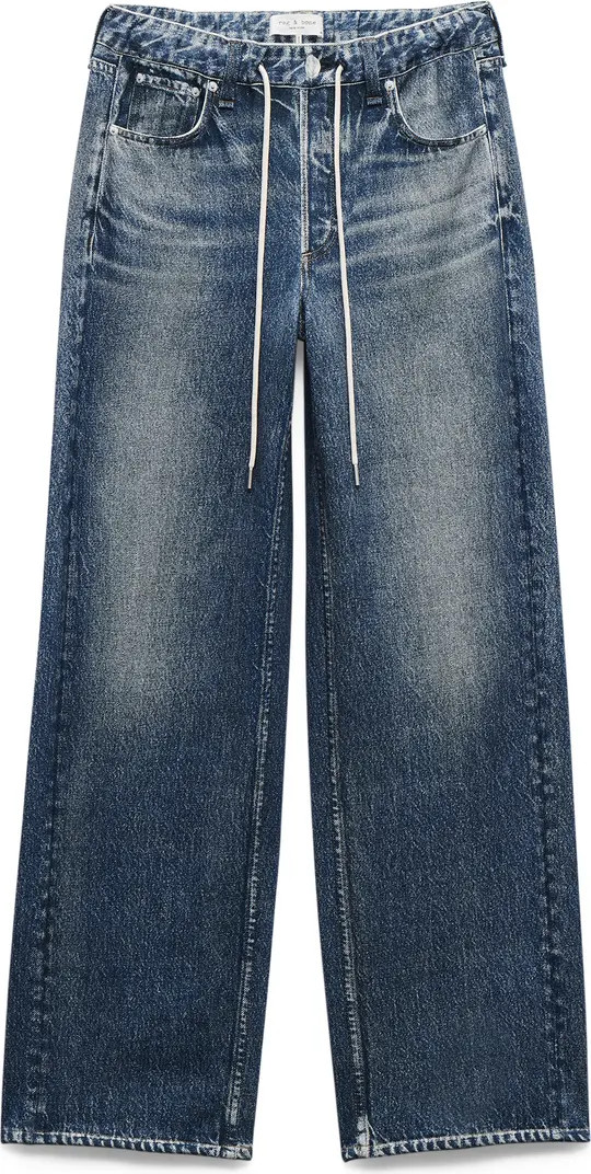 Miramar Pull-On Wide Leg Cotton Terry Sweatpant Jeans | Nordstrom