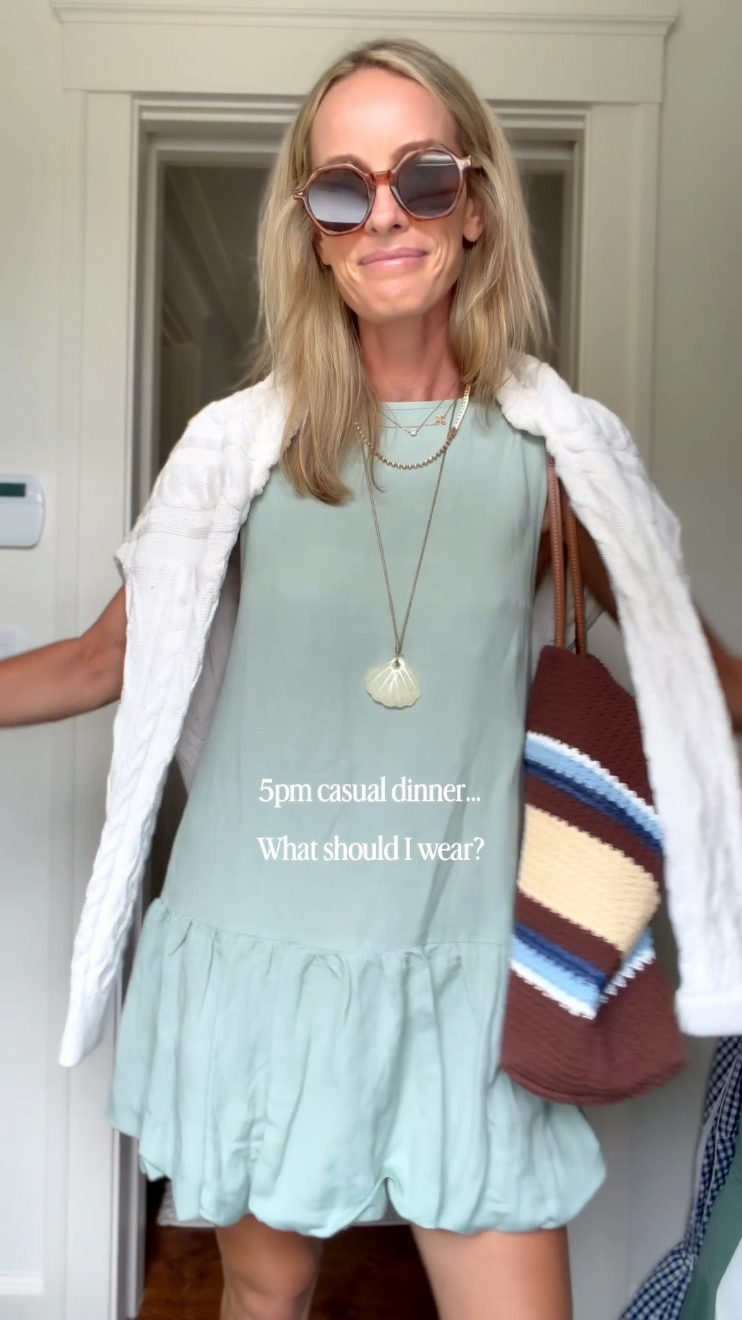 When overpacking wins and we have all the options! 5pm family dinner - which look should I wear?