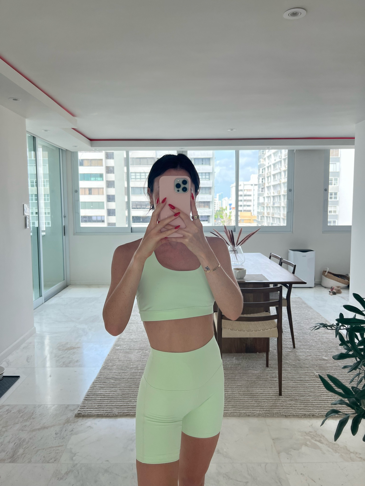 bra: size 4 *size up, Kohlrabi Green 
shorts: size 2, Kohlrabi Green

#LTKFitness #LTKunder100