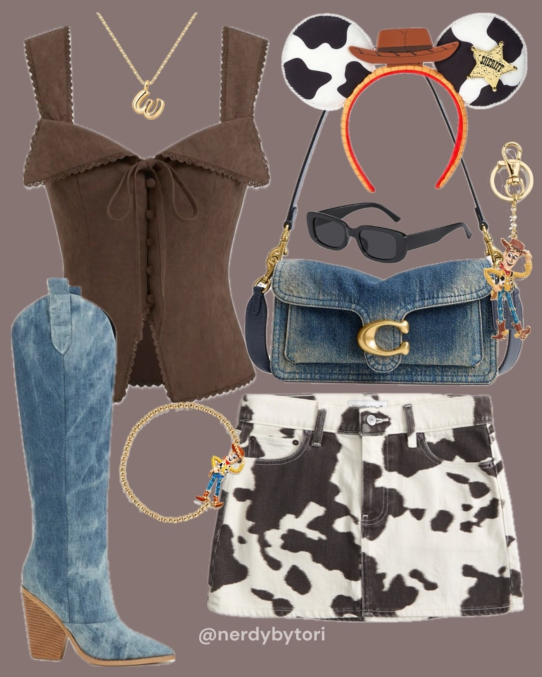 Disney Woody outfit 🤠🐴❤️
Boots: thelionstyle.com “Elara Denim Western Boots"

#LTKTravel #LTKootd