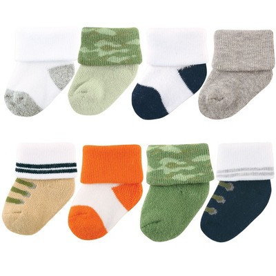 Luvable Friends Baby Boys Newborn and Baby Terry Socks, Camo, 0-6 Months | Target