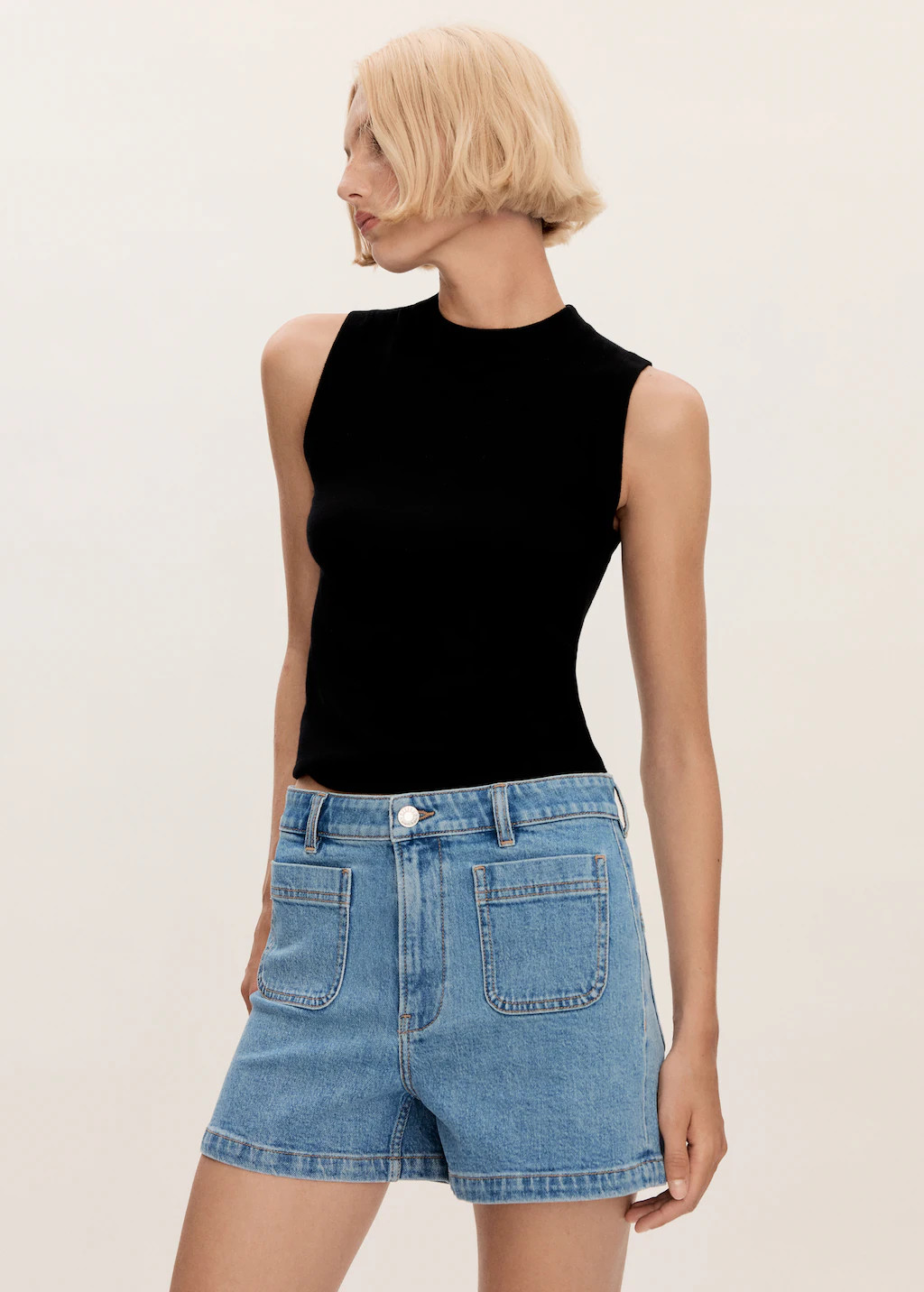 Denim shorts with pockets | Mango Canada