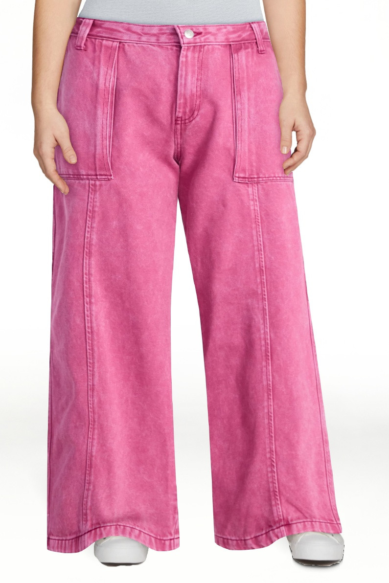 Scoop Women’s and Women's Plus Slouchy Wide Leg Jeans with Utility Pockets, Sizes 0-26W | Walmart (US)