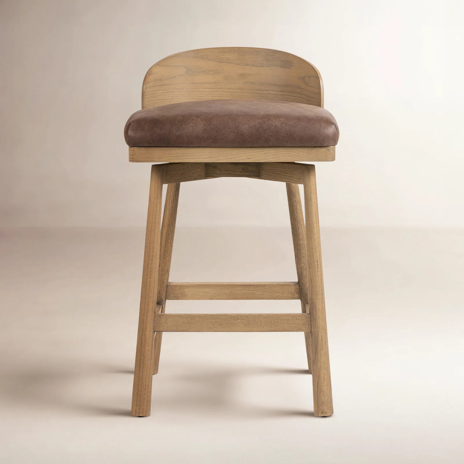 Ackerson Swivel Upholstered Counter Stool with Solid Wood Frame | Wayfair North America