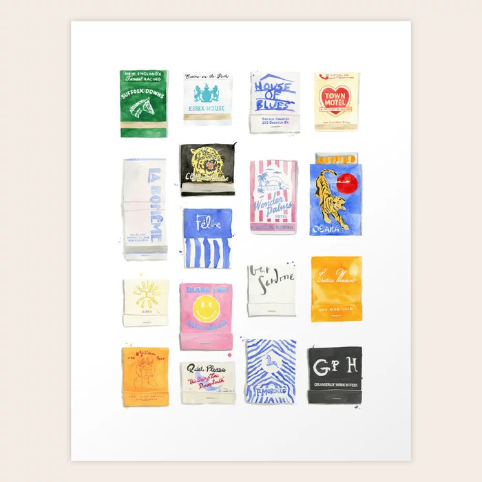 Matchbook Collection No. 1 Art Print | Society6