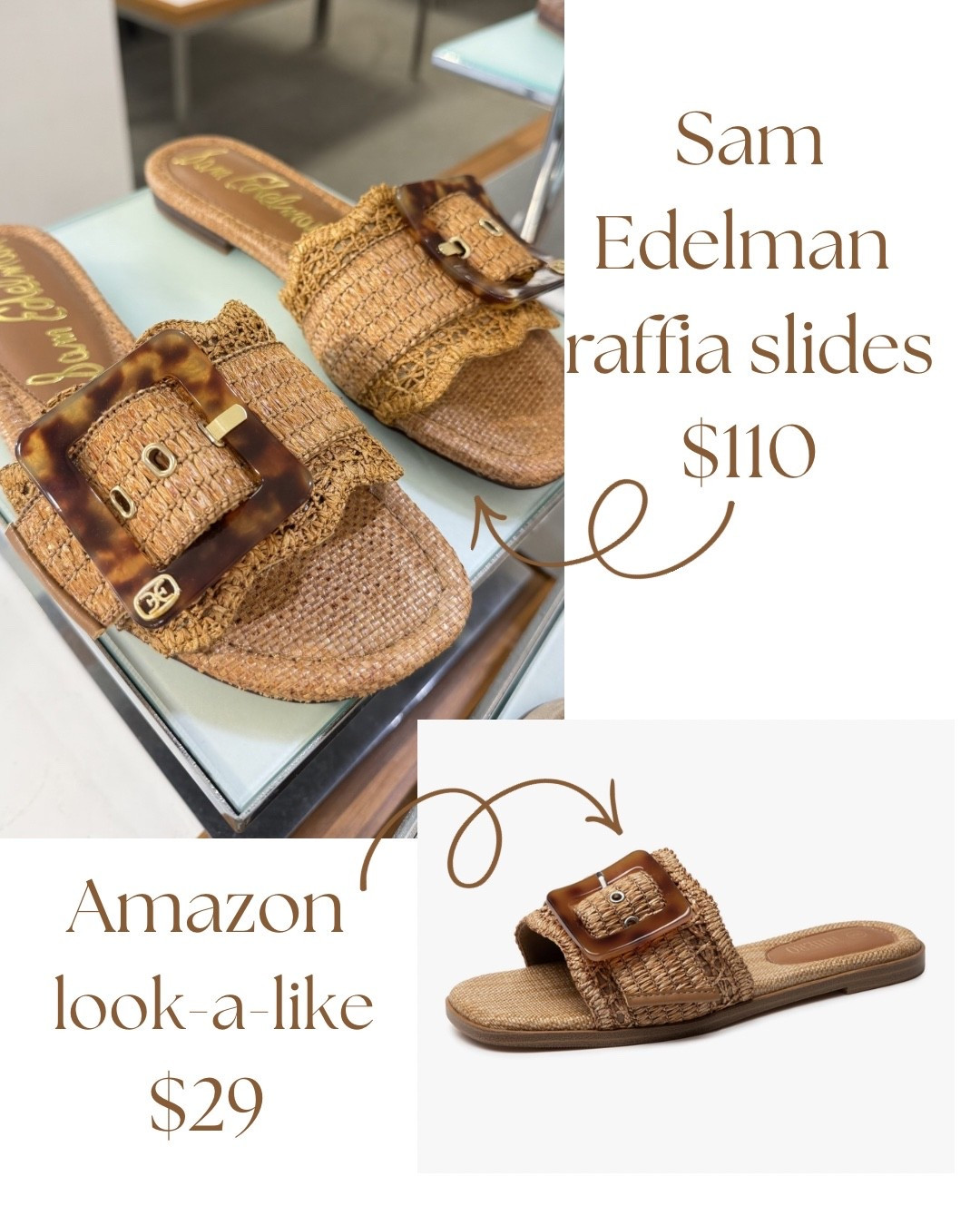 Love these Amazon slides 😍Sized down 1/2 size for a perfect fit! Perfect sandal for spring and summer! 