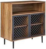Walker Edison Modern Metal Accent and Wood Kitchen Buffet Entryway Bar Cabinet Storage Entry Table L | Amazon (US)