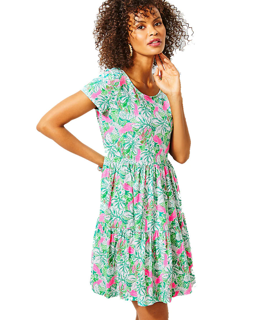Geanna Short Sleeve Dress | Splash of Pink - A Lilly Pulitzer Store