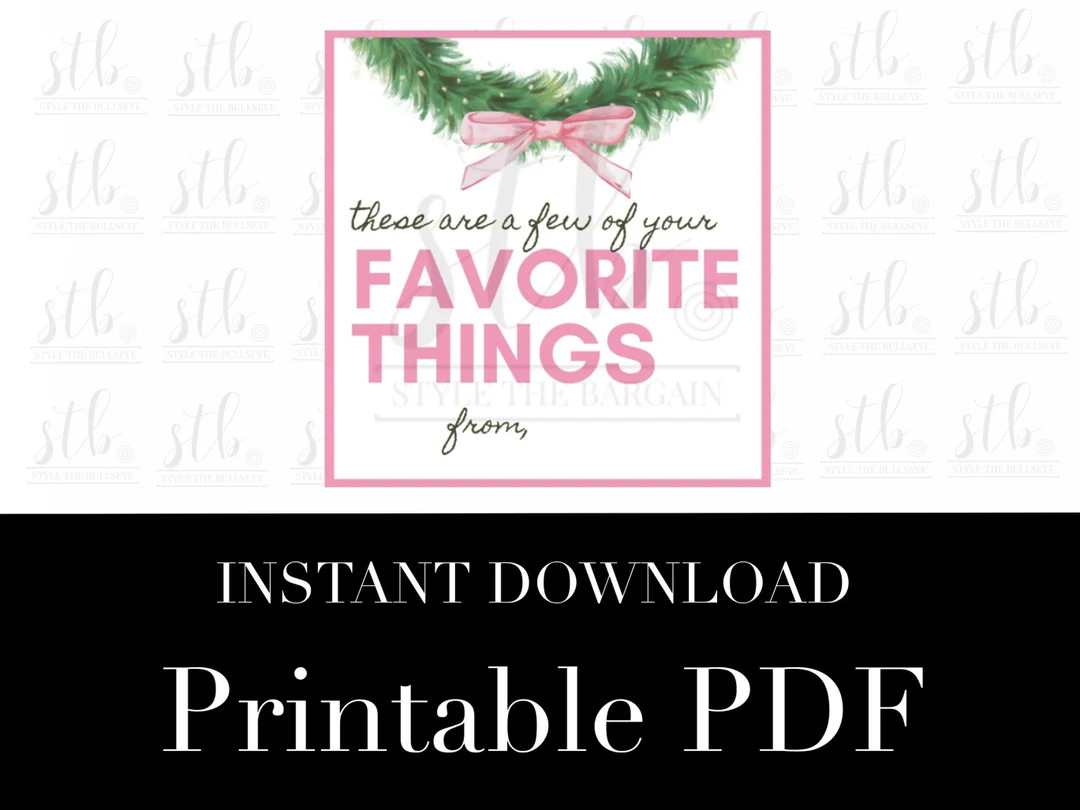 These Are A Few of YOUR Favorite Things Pink Christmas Gift - Etsy | Etsy (US)