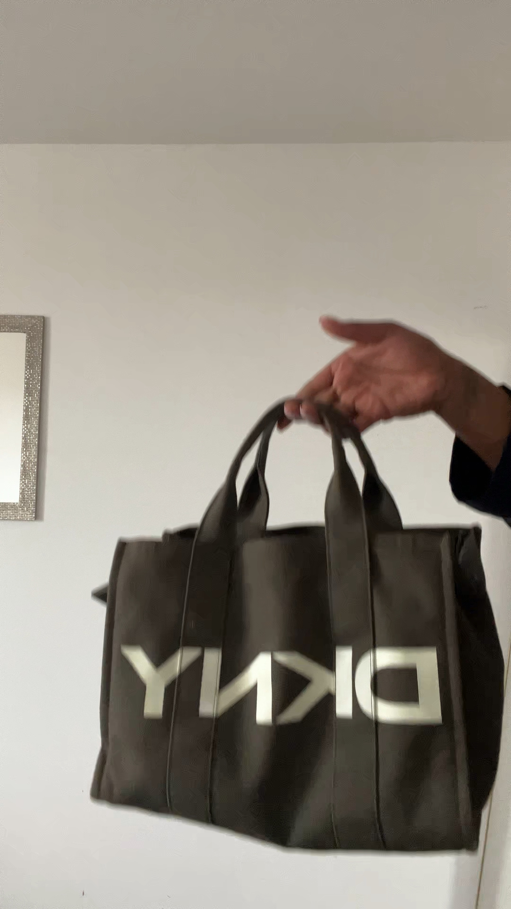 Dkny canvas best sale tote bag