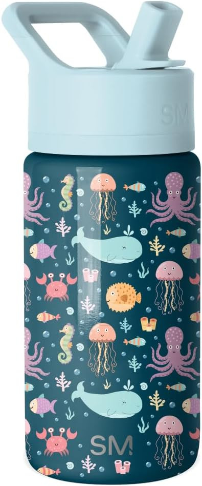 Simple Modern Kids Water Bottle with Straw Lid | 14oz Insulated Stainless Steel Kids Tumbler & Sp... | Amazon (US)