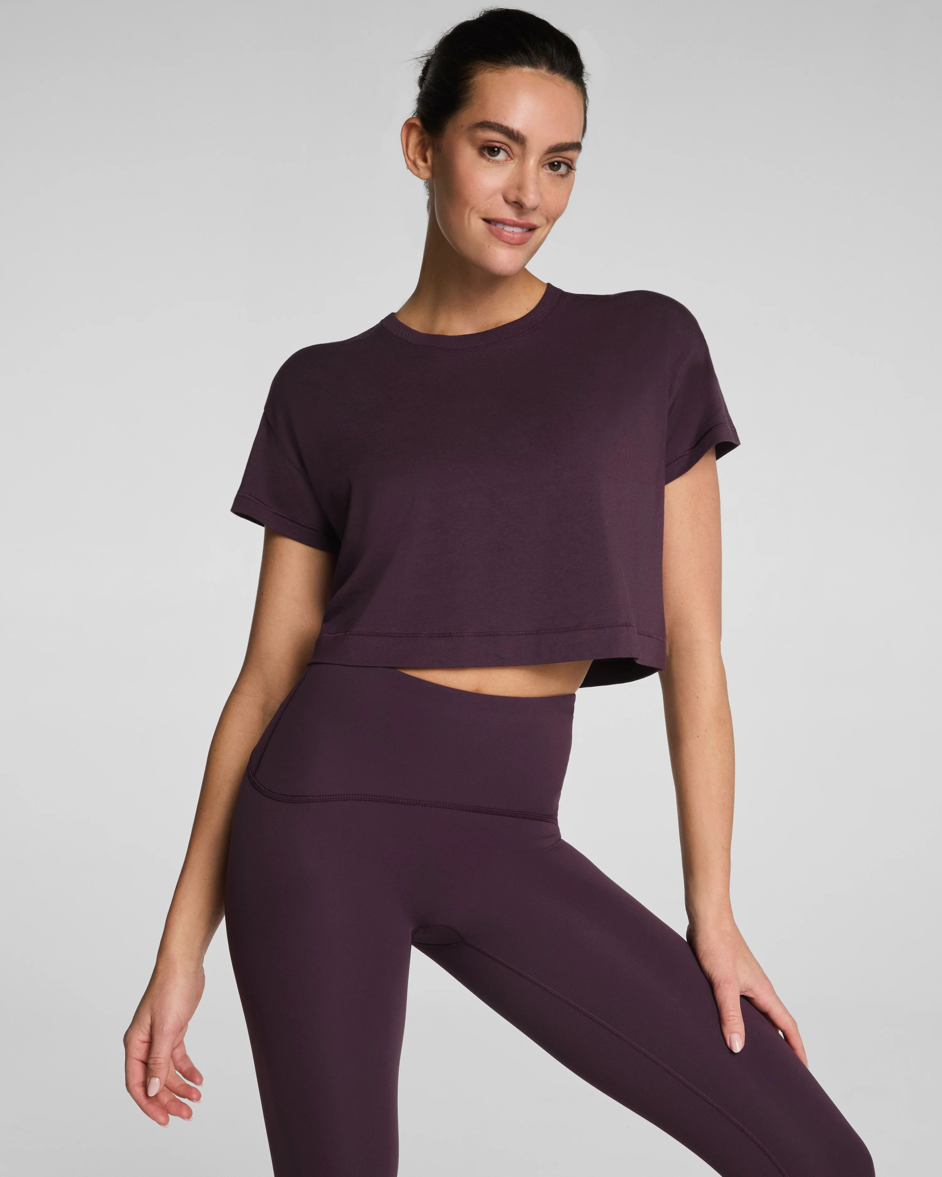 Sweat-Wicking Active Cropped Tee | SPANX | Spanx