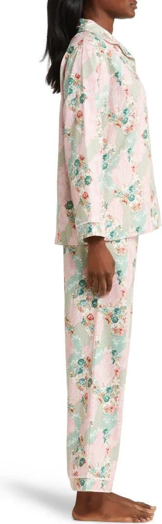 Sasha Floral Print Brushed Cotton Blend Pajamas | Nordstrom