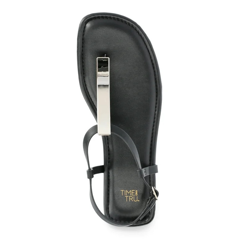 Time and Tru Women's Hardware T-Strap Sandal | Walmart (US)