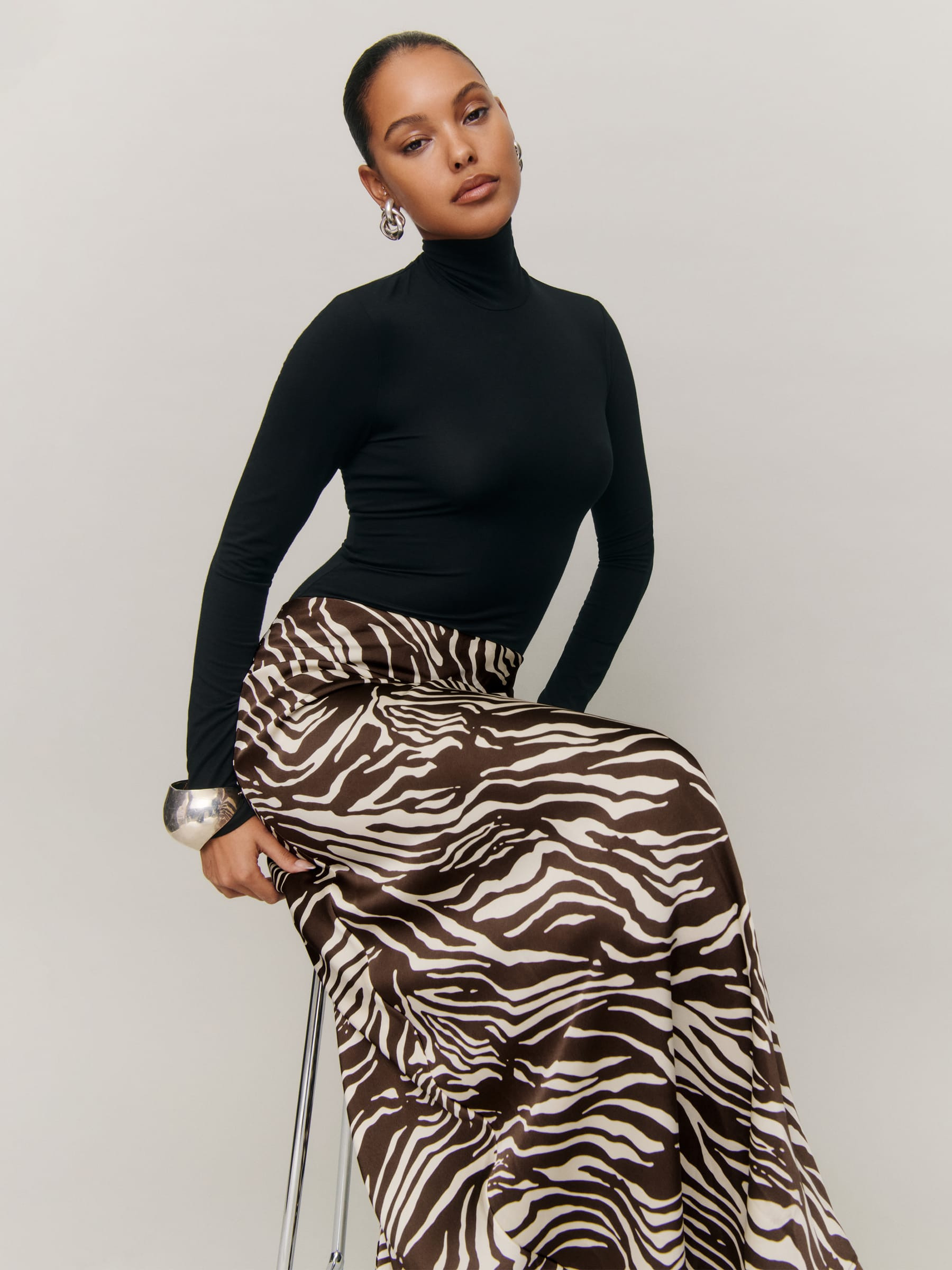 Bella Satin Skirt | Reformation (Global)