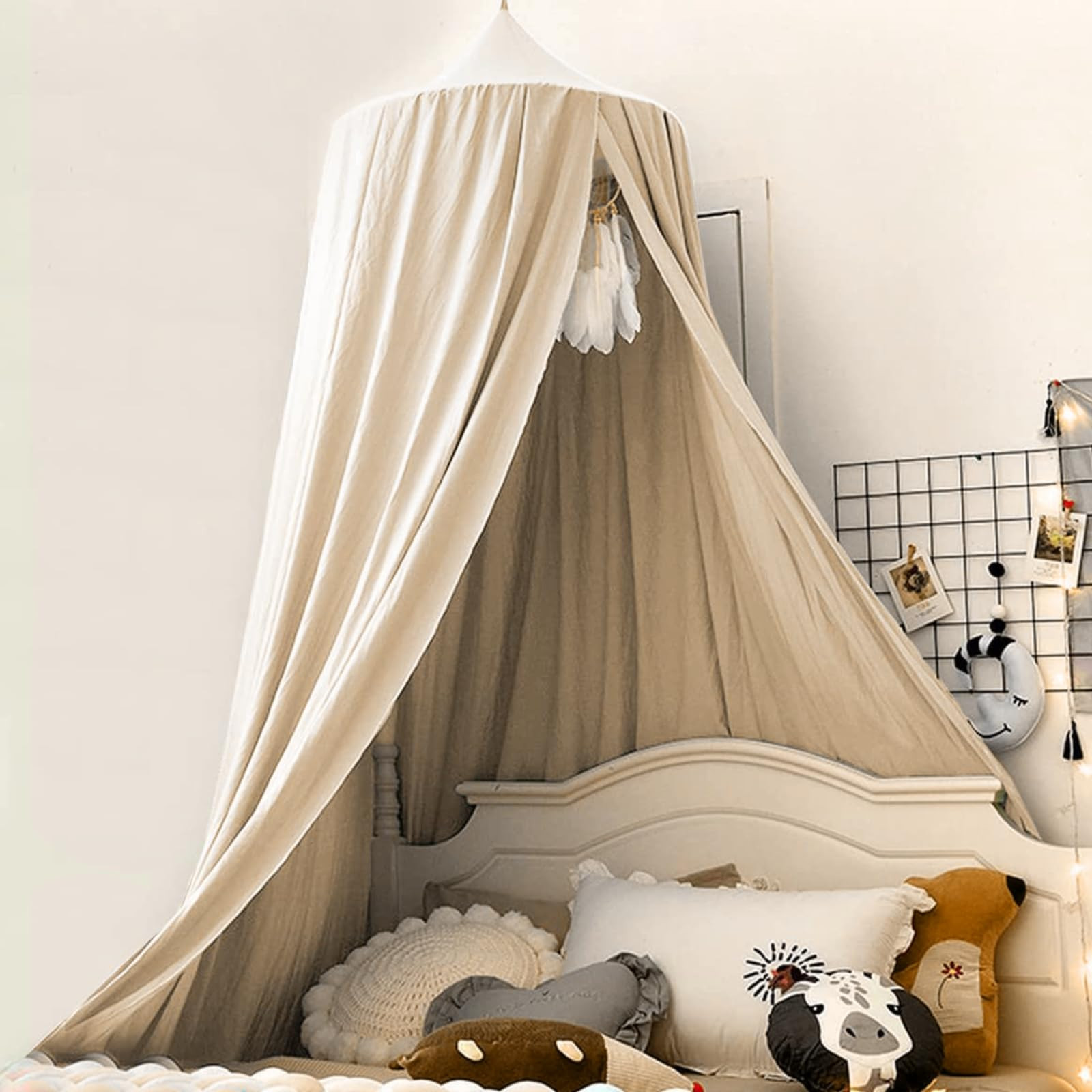 Bunnikins & Clover Bed Canopy for Girls Boys Bedroom Decor, Round Dome Mosquito Net for Baby Crib... | Amazon (US)