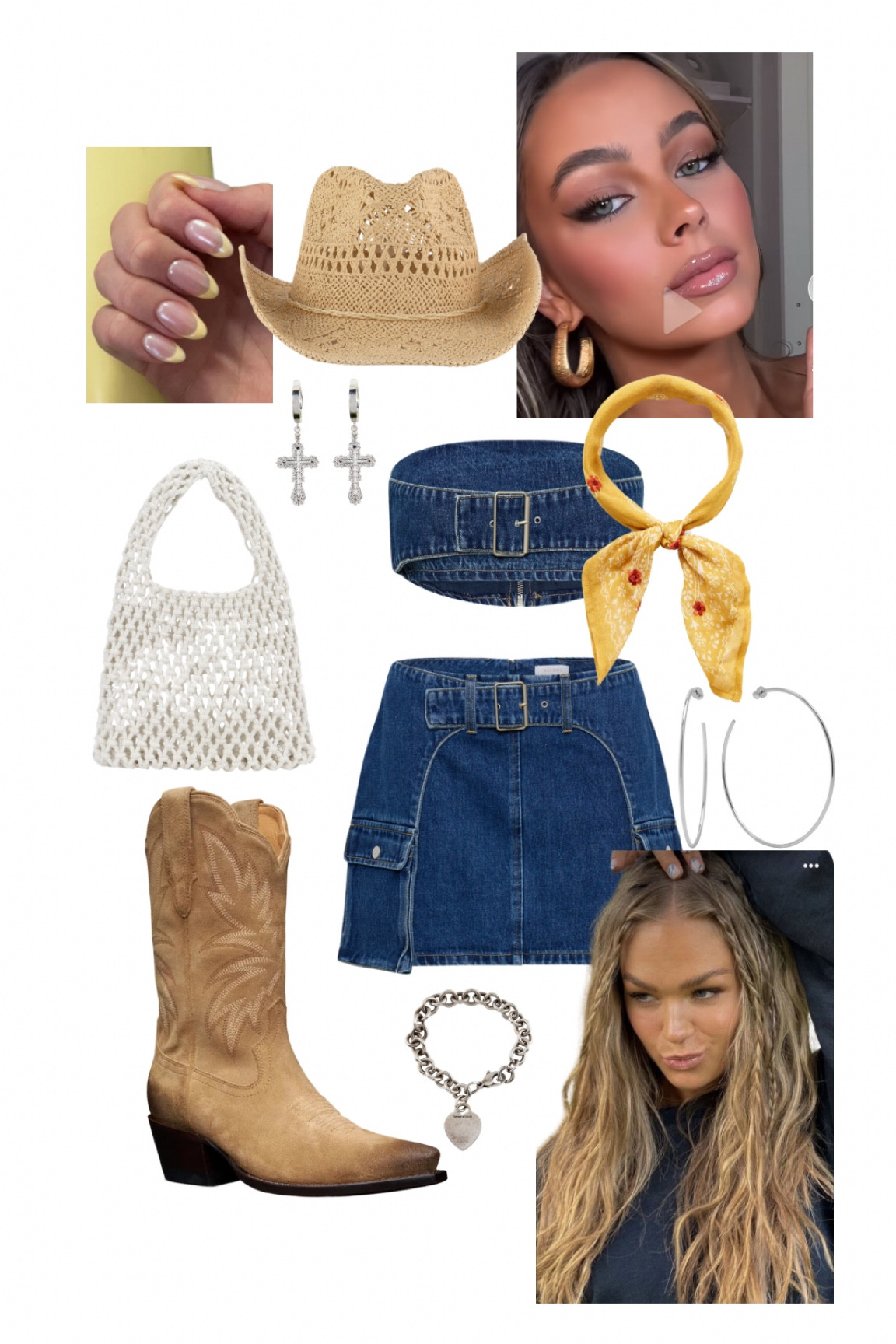 stagecoach outfit idea🫶🏼 bracelet is from Tiffany + Co and neck scarf is from Chan Luu!! 

#LTKFestival