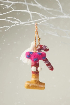 Jolly Monogram Ornament | Anthropologie (US)