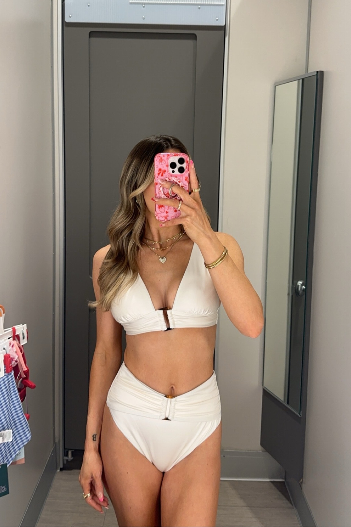 wearing my usual size small in both the top and the bottom for this target bikini! bottoms are high rise and modest! swimsuit, target swim, bikini 

#LTKSaleAlert #LTKFindsUnder50 #LTKSwim