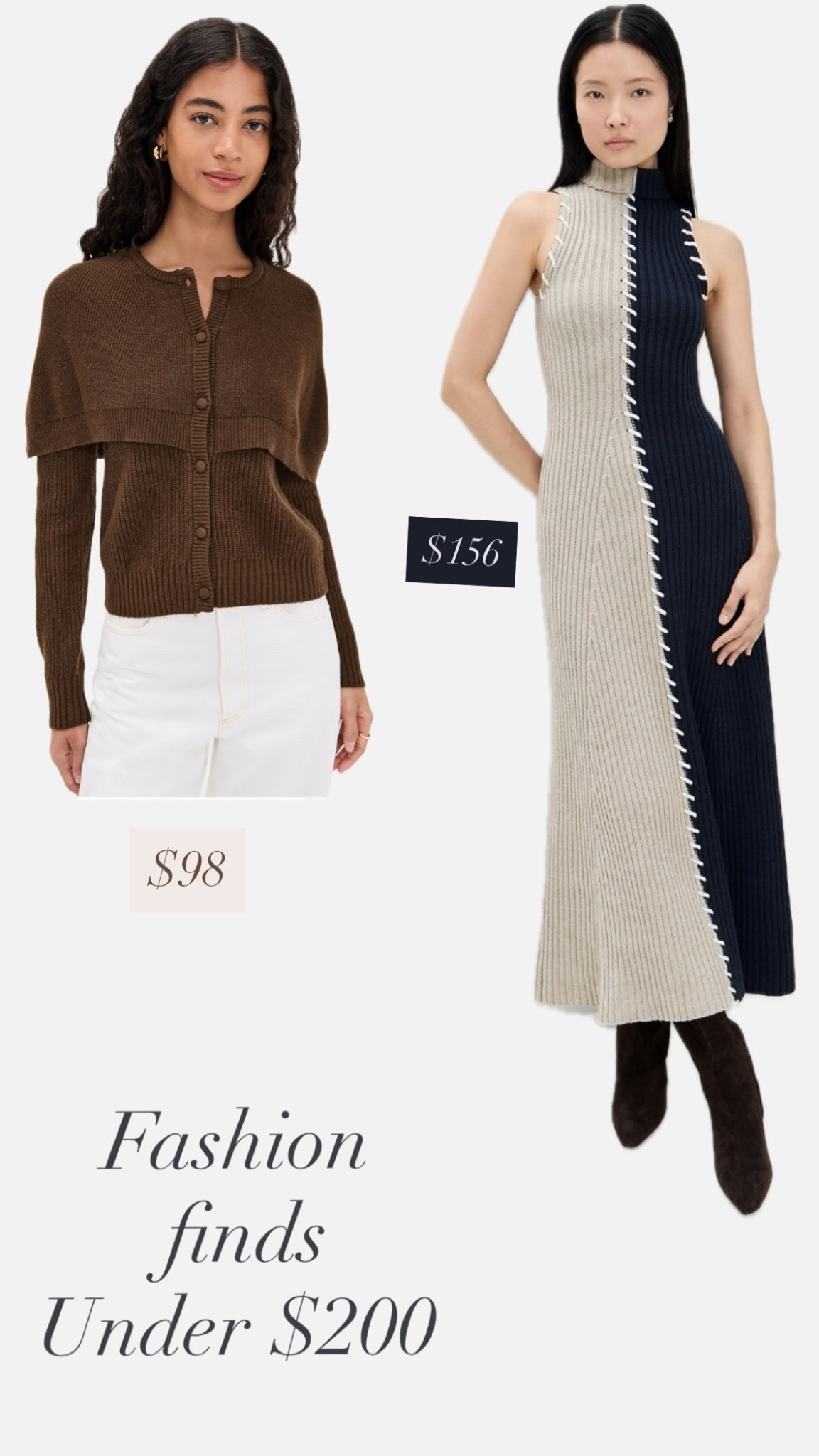Fashionable cardigan in a nice chocolate brown and a great sweater dress under both under  — daily edit cover from Found by Em