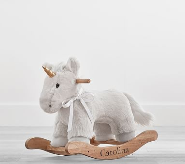 Faux-Fur Unicorn Plush Nursery Rocker | Pottery Barn Kids