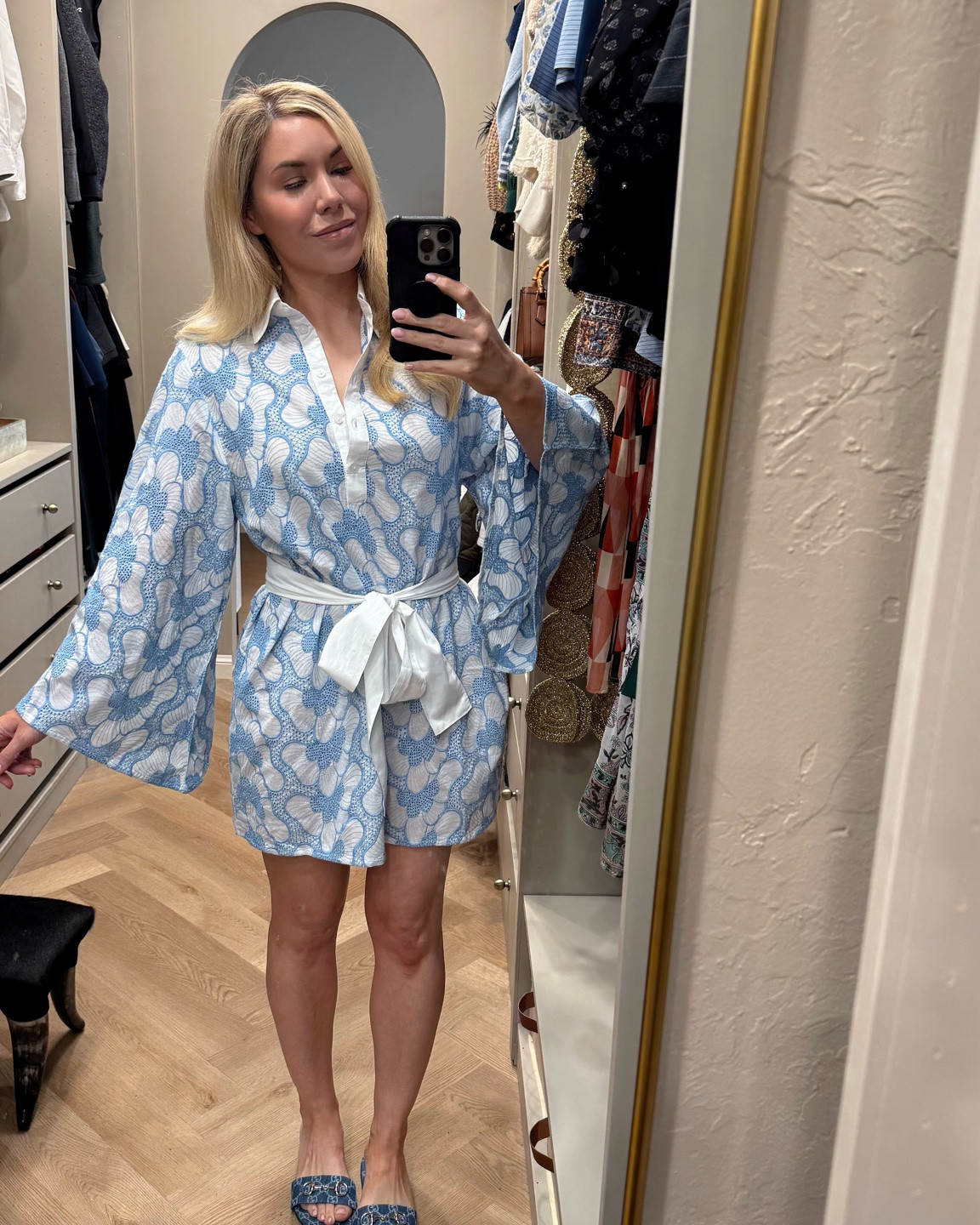 Perfect summer dress!! Wear it with or without a belt!

Also linked to here I bought these Gucci slides for less.

#LTKootd #LTKdayinmylife #LTKmorningroutine