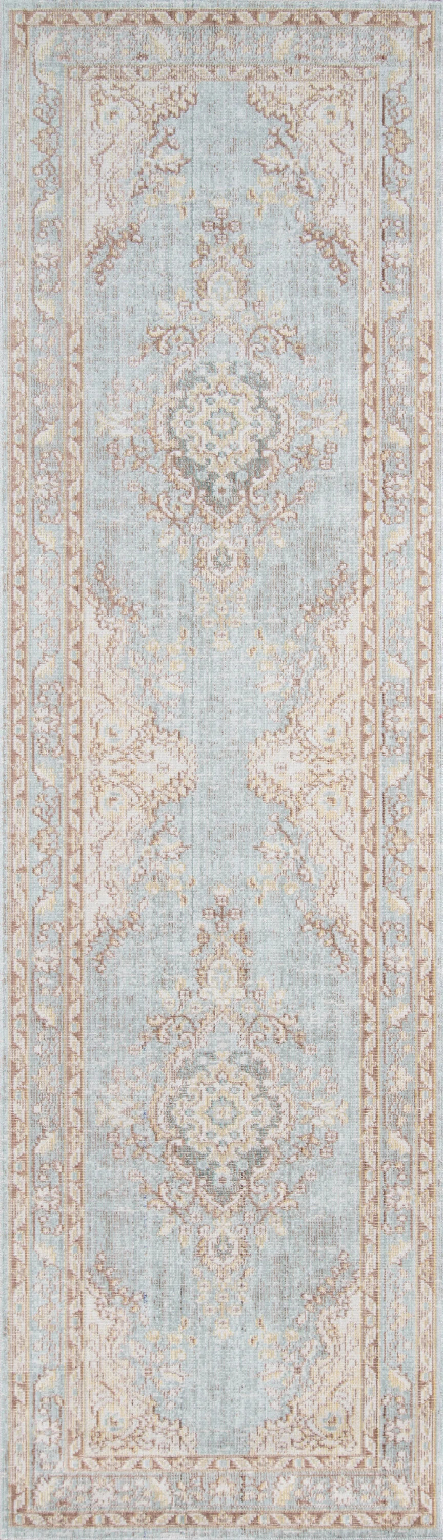 Bungalow Rose Vierzon Oriental Power Loom Blue Rug & Reviews | Wayfair | Wayfair North America