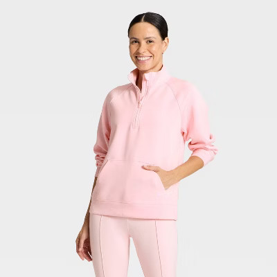 Women's Airy Sleek Legging Friendly Half Zip Sweatshirt - All In Motion™ | Target
