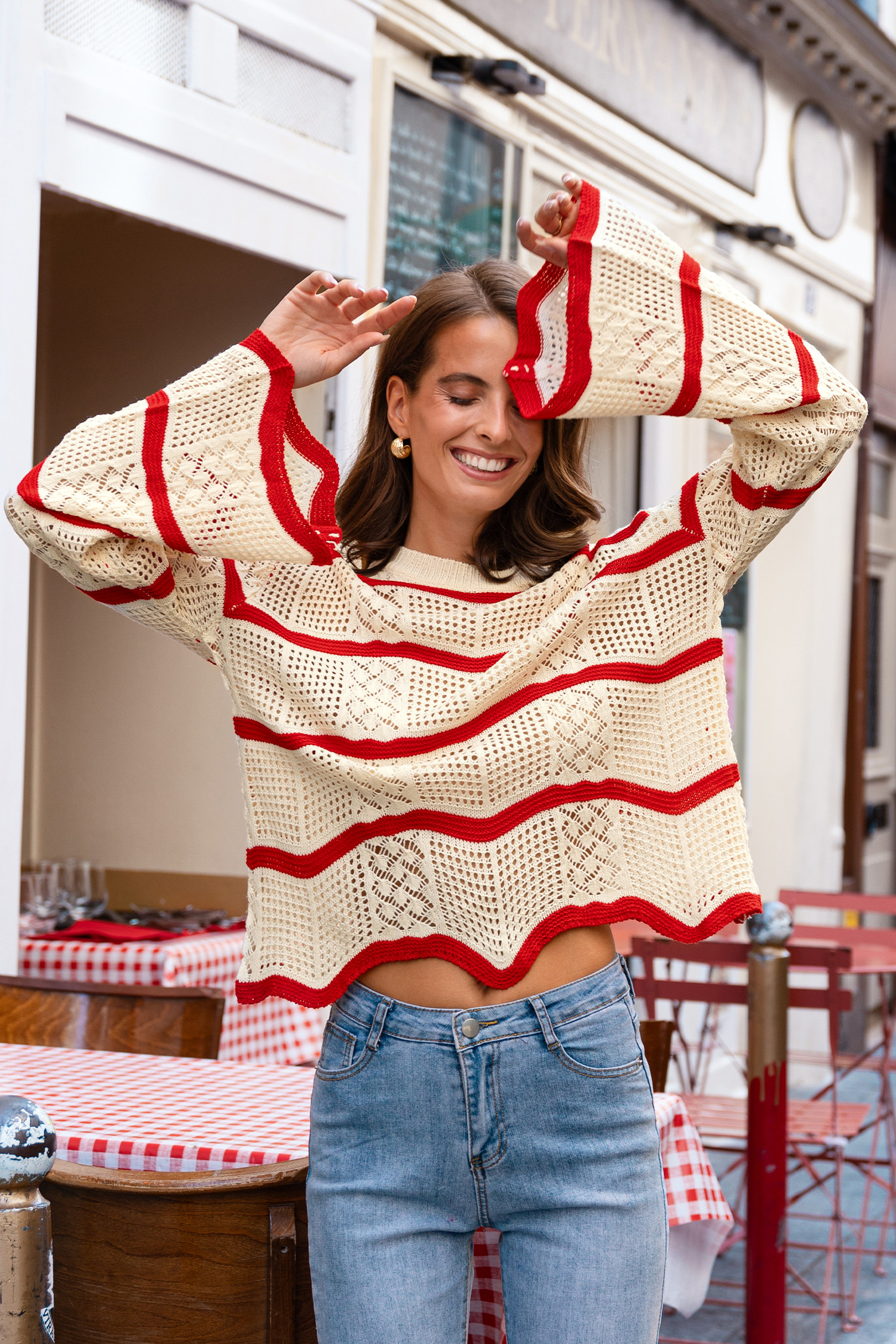 Vintage Flair Striped Sweater | Cupshe US