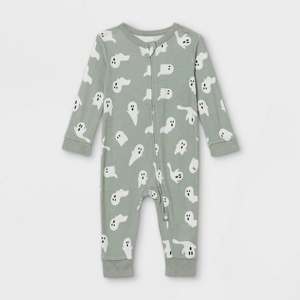 Baby Halloween Ghost Print Matching Family Union Suit - Gray | Target