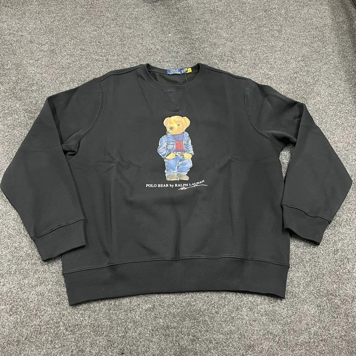 POLO RALPH LAUREN Polo Bear Fleece Sweatshirt Men's Size M Black | eBay US