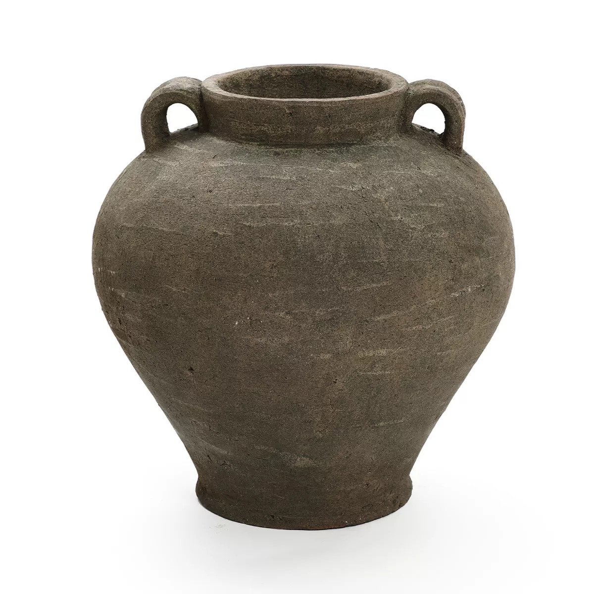 LuxenHome Rustic Brown Terracotta Cauldron 14.6-Inch Tall Vase | Target