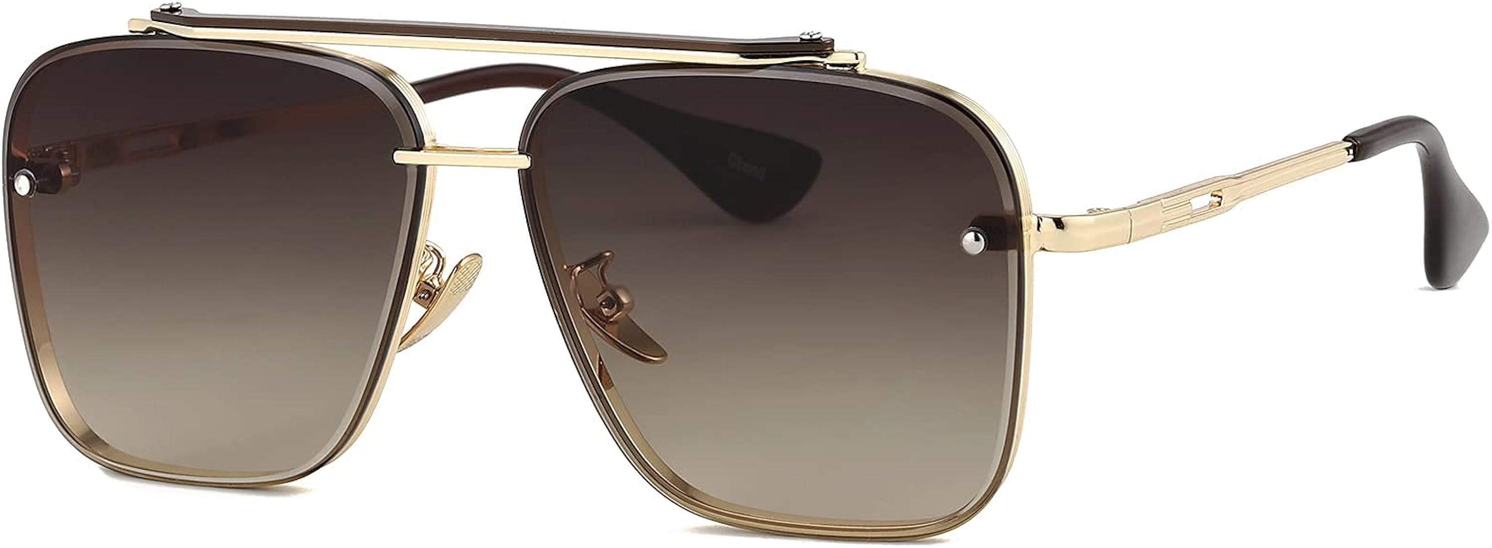 Gtand Fashion Trendy Square Aviator Gradient Sunglasses For Women Men Vintage Metal Sun Glasses | Amazon (US)