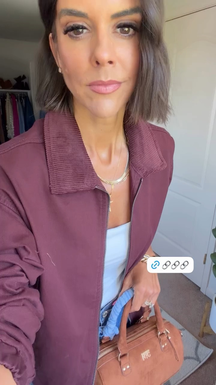 New Walmart finds! Size small in jacket, xs in jeans.

#LTKdayinmylife #LTKgrwm #LTKootd