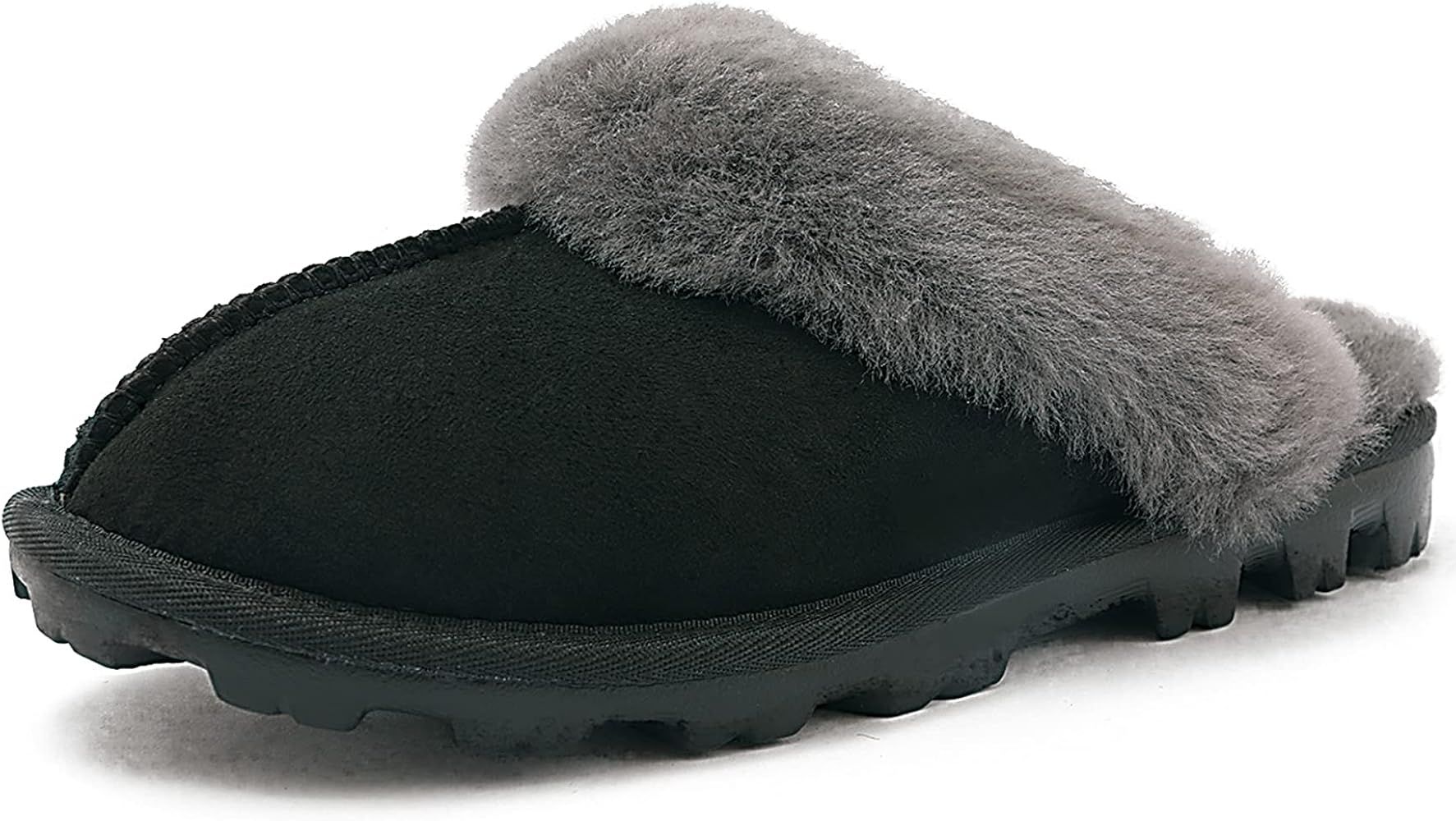 WaySoft Genuine Australian Sheepskin Women Slippers, 100% Shearling Hard Bottom Slippers for Women I | Amazon (US)