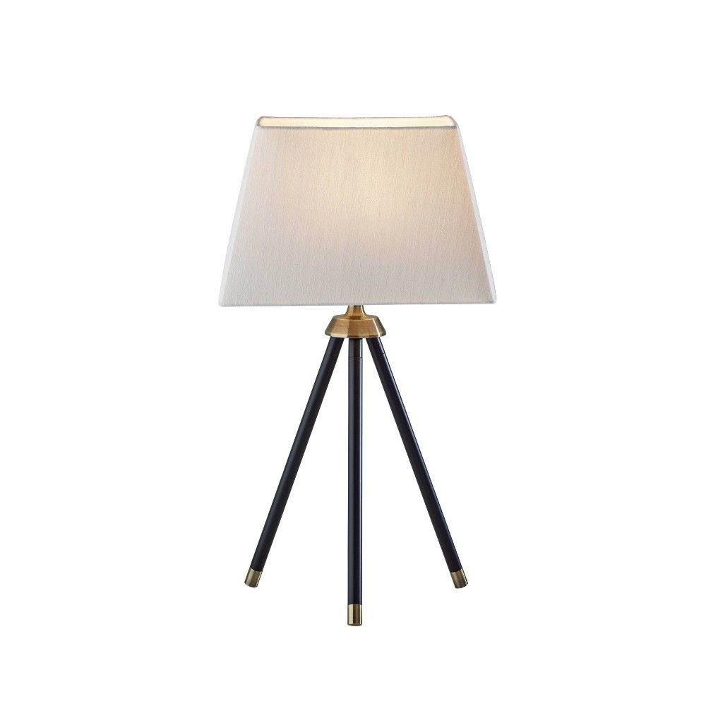 Beaumont Table Lamp with Antique Brass Accent Black - Adesso | Target