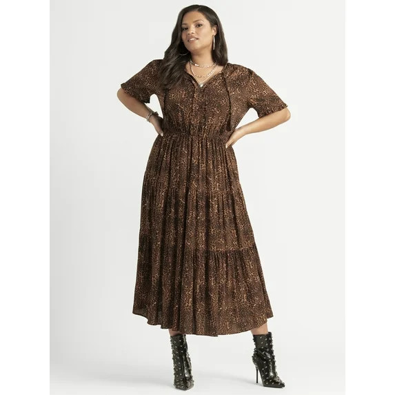 Jessica Simpson Women's Plus Phoebe Maxi Dress, Sizes 0X-4X | Walmart (US)