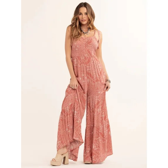 Jessica Simpson Women's Jolie Tiered Jumpsuit, Sizes XS-XXL | Walmart (US)